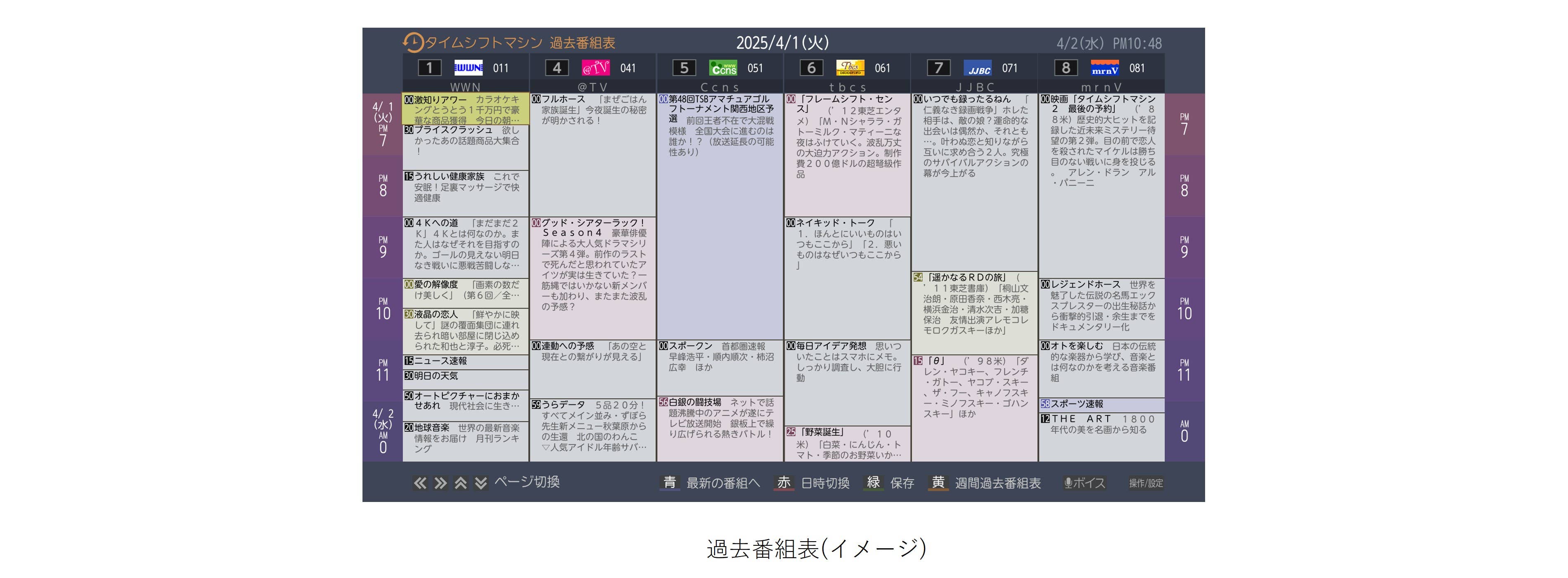 過去番組表